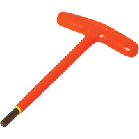 SAE Insulated Hex Key, Hex End, 3/32" x 2.5" L, T Handle Maritime Industrial Rubber
