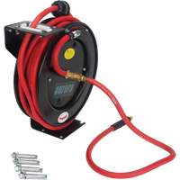Hose Reel, Air/Water, 3/8" x 35', Single Hose, 300 psi Maritime Industrial Rubber