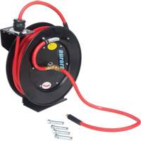 Hose Reel, Air/Water, 3/8" x 50', Single Hose, 300 psi Maritime Industrial Rubber