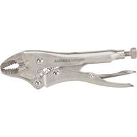 Locking Pliers with Wire Cutter, 5" Length, Curved Jaw Maritime Industrial Rubber