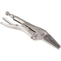 Locking Pliers with Wire Cutter, 6-1/2" Length, Long Nose Maritime Industrial Rubber