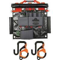 Arsenal 5711 Bucket Truck Tool Board with 2" Locking Aerial Bucket Hooks Kit, Nylon, 8 Pockets, Grey Maritime Industrial Rubber