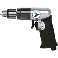 AD38VSRK Perceuse pneumatique &agrave; vitesse variable, 6 pi³/min, 1/4" NPT, 82 dBA, 3/8" mandrin, Avec cl&eacute; Maritime Industrial Rubber