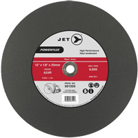 Meule &agrave; tronçonner PowerPlus A24R, 12" x 1/8", Arbre de 20 mm, Type 1, 6600 Tr/min Maritime Industrial Rubber