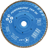 Disque &agrave; feuillets PowerBlend TRM QC ajustable, 4-1/2" x 5/8"-11, Type 27, Grain Z60, Alumine de zirconium Maritime Industrial Rubber
