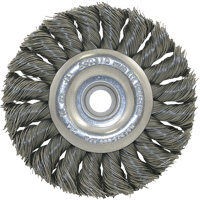3K114 Unthreaded Knot Twisted Wire Wheel, 3-1/4" Dia., 0.014" Fill, 3/8"-1/2 Arbor Maritime Industrial Rubber