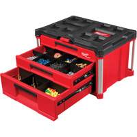 Boîte &agrave; outils avec 3 tiroirs PackOut, 16-3/10" x 22-1/5" x 14-3/10", Rouge Maritime Industrial Rubber