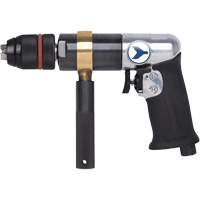 AD12VSR Perceuse pneumatique &agrave; vitesse variable, 6 pi³/min, 1/4" NPT, 1/2" mandrin, Sans cl&eacute; Maritime Industrial Rubber