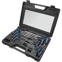 JTTK-9 T-Handle Key Wrench Sets, 9 Pcs., Torx&reg; Maritime Industrial Rubber