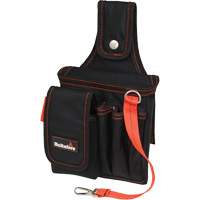 Small Technician's Pouch, Ballistic Polyester, Black/Red Maritime Industrial Rubber