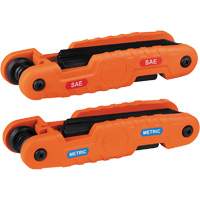 Pro Folding Hex Key Set, 21 Pcs., Metric & Imperial Maritime Industrial Rubber