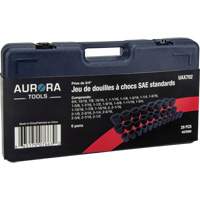 SAE Socket Set, 29 Pcs, Impact, 3/4" Drive Size Maritime Industrial Rubber