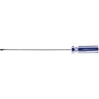 Blue Transparent Striped Slotted Screwdriver, 1/8" Tip, Round, Plastic Handle Maritime Industrial Rubber