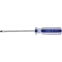 Blue Transparent Striped Slotted Screwdriver, 3/16" Tip, Round, Plastic Handle Maritime Industrial Rubber