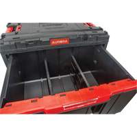 Arx&reg; Single Drawer Toolbox, 11-1/5" W x 18-3/10" D x 9-1/10" H, Black/Red Maritime Industrial Rubber