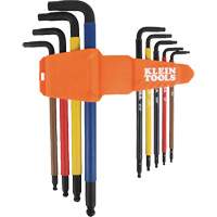 Jeu de cl&eacute; hex de style L extra longues et chromocod&eacute;es avec support, 9 mcx, Imp&eacute;rial Maritime Industrial Rubber