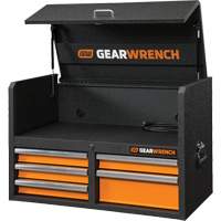 Coffre &agrave; outils de s&eacute;rie GSX, 36" la, 5 tiroirs, Noir/Orange Maritime Industrial Rubber