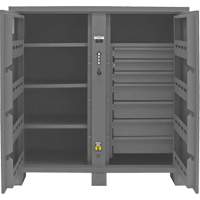 Jobsite Storage Cabinet, Steel, 59 Cubic Feet, Grey Maritime Industrial Rubber