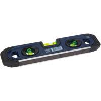 Niveau torpille, 9" lo, 3 fioles, Magn&eacute;tique Maritime Industrial Rubber