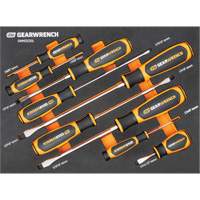 Slotted Dual Material Screwdriver Set in Foam Storage Tray, 9 Pcs. Maritime Industrial Rubber