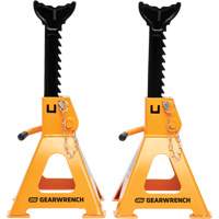 Ratcheting Jack Stand, Locking Pin, 3 tons Capacity, 11-3/4" - 17-1/2" H Maritime Industrial Rubber