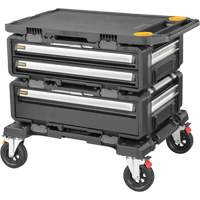 Poste de travail modulaire 4-en-1 TOUGHSYSTEM 2.0 DXL, 34" x 25-4/5" x 30", Noir/Jaune Maritime Industrial Rubber