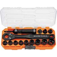 Jeu de douilles &agrave; chocs ouvertes essentielles KNECT, 28 Mcx, Chocs, Prise de 3/8" Maritime Industrial Rubber