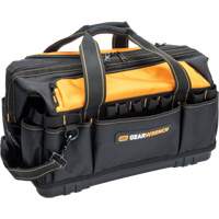 Professional 20" Tool Bag, Nylon, 33 Pockets, Black/Orange Maritime Industrial Rubber
