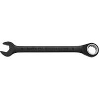 Metric Spline Combination Reversible Ratcheting Wrench, Black/Chrome Finish Maritime Industrial Rubber