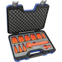 3/8" Drive SAE & Metric Hex Bit Insulated Socket and Attachment Set, 1000 V, 16 Pcs Maritime Industrial Rubber