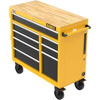 Heavy-Duty Mobile Workstation, 8 Drawers, 40" W x Yellow Maritime Industrial Rubber