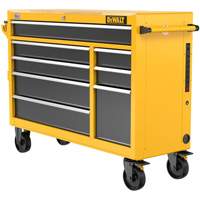 Heavy-Duty Mobile Workstation, 8 Drawers, 52" W x Yellow Maritime Industrial Rubber