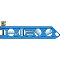 TRUE BLUE&reg; Die Cast Torpedo Level, 6" L, Aluminum, 4 Vials Maritime Industrial Rubber