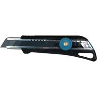 Couteau professionnel de 18 mm avec verrouillage &agrave; cliquet, Acier inoxydable, Robuste, Prise en Plastique Maritime Industrial Rubber