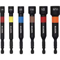 Embouts &agrave; &eacute;crous haute performance pour perceuse/visseuse, Embout 1/2"/5/16"/1/4"/3/8"/7/16"/9/16", Prise 1/4", 4" lo, Magn&eacute;tique Maritime Industrial Rubber