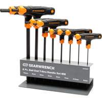 Ball End T-Handle Hex Key Set, 8 Pcs., Metric Maritime Industrial Rubber