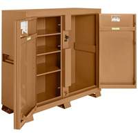 Model 111 Jobsite Cabinet with Padlock, Steel, 47.5 Cubic Feet, Tan Maritime Industrial Rubber