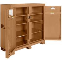 Model 109 Jobsite Cabinet with Padlock, Steel, 47.5 Cubic Feet, Tan Maritime Industrial Rubber