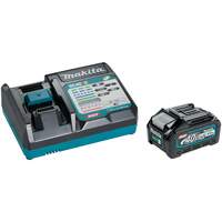 Trousse de d&eacute;marrage avec chargeur rapide et batterie 4,0Ah 40Vmax XGT, 40 V, Lithium-ion Maritime Industrial Rubber