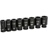 Jeu de douilles SAE &agrave; 6 pans, 8 Mcx, Chocs, Prise de 3/4", Profond Maritime Industrial Rubber