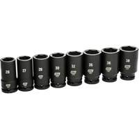 Jeu de douilles SAE &agrave; 6 pans, 8 Mcx, Chocs, Prise de 3/4", Profond Maritime Industrial Rubber