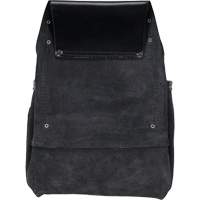 Phantom Collection Heavy-Duty Nail & Tool Bag, Leather, 10 Pockets, Black Maritime Industrial Rubber