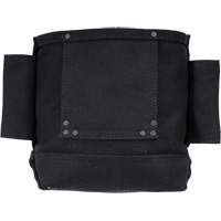 Phantom Collection Nut & Bolt Bag with 2 Sleeves, Canvas, 3 Pockets, Black Maritime Industrial Rubber