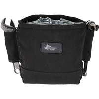 Phantom Collection Nut & Bolt Bag with 2 Sleeves, Canvas, 3 Pockets, Black Maritime Industrial Rubber