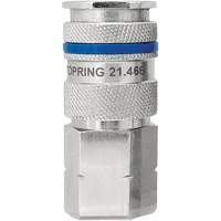 QUIKSILVER Industrial Quick Coupler, Nickel Plated Brass, 3/8", Female NPT, 435 PSI Maritime Industrial Rubber