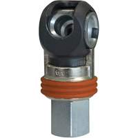 TOPQUIK SC Industrial Swing Quick Coupler, Nickel-Plated Steel, 3/8", Female NPT, 360 PSI Maritime Industrial Rubber
