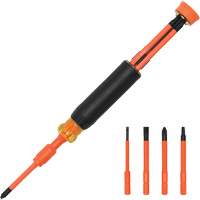 4-in-1 Insulated Multi-Bit Screwdriver Maritime Industrial Rubber