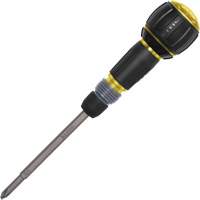 Tournevis &agrave; cliquet Fastbit Tru-Grip, embouts Phillips et &agrave; fente, 8-1/2" lo, Prise Plastique/Coussin&eacute;e Maritime Industrial Rubber