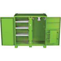 Armoire de rangement d'&eacute;PI sur place, Acier, Vert lime haute visibilit&eacute; Maritime Industrial Rubber