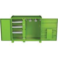 Armoire ventil&eacute;e pour le rangement d'&eacute;PI sur place, Acier, Vert lime haute visibilit&eacute; Maritime Industrial Rubber